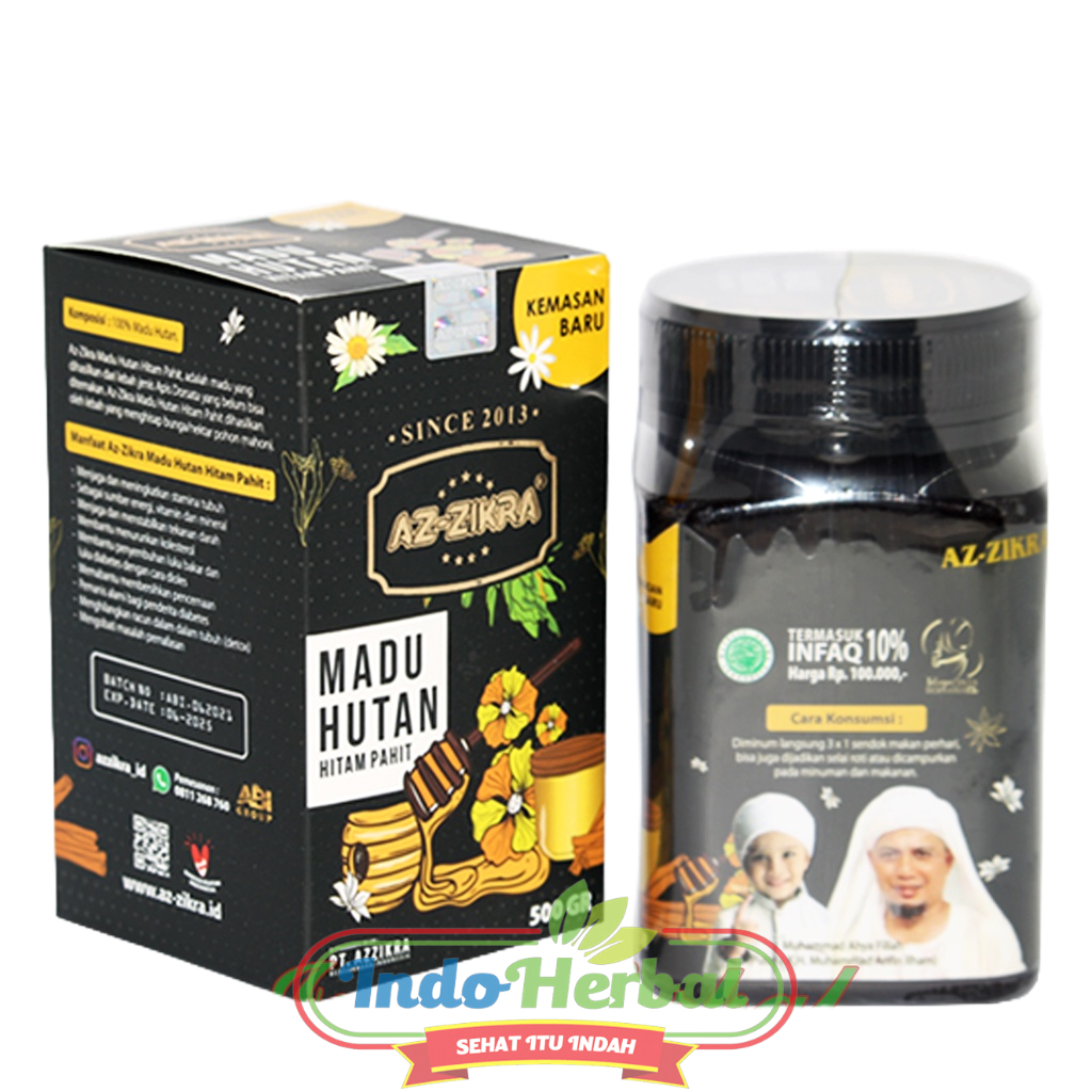 AZ Zikra Hitam 500 gram Azikra Azzikra Kemasan Baru Original | Madu Az-Zikra Hutan Hitam Pahit