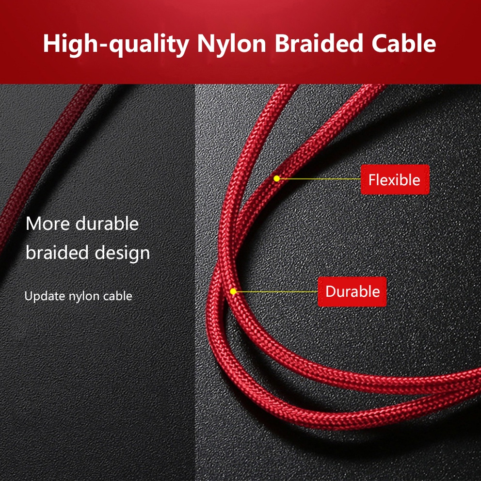 G5U Kabel Charger 3in1 Micro Usb + Lightning + Usb Type C 1.2 M - Us186 - Black Or-i