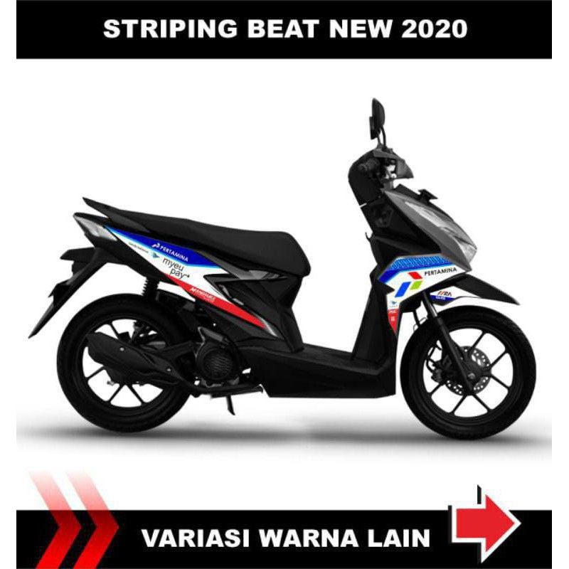 Decal Striping Honda Beat New 2020 Stiker Variasi Motif Mandalika