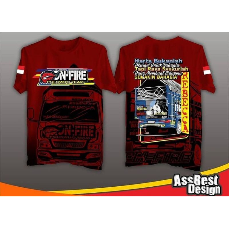 Kaos Truck On fire Termurah