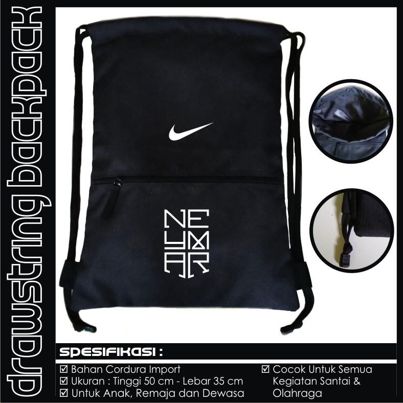 TAS RANSEL GYMSACK SERUT DRAWSTRING NEYMAR