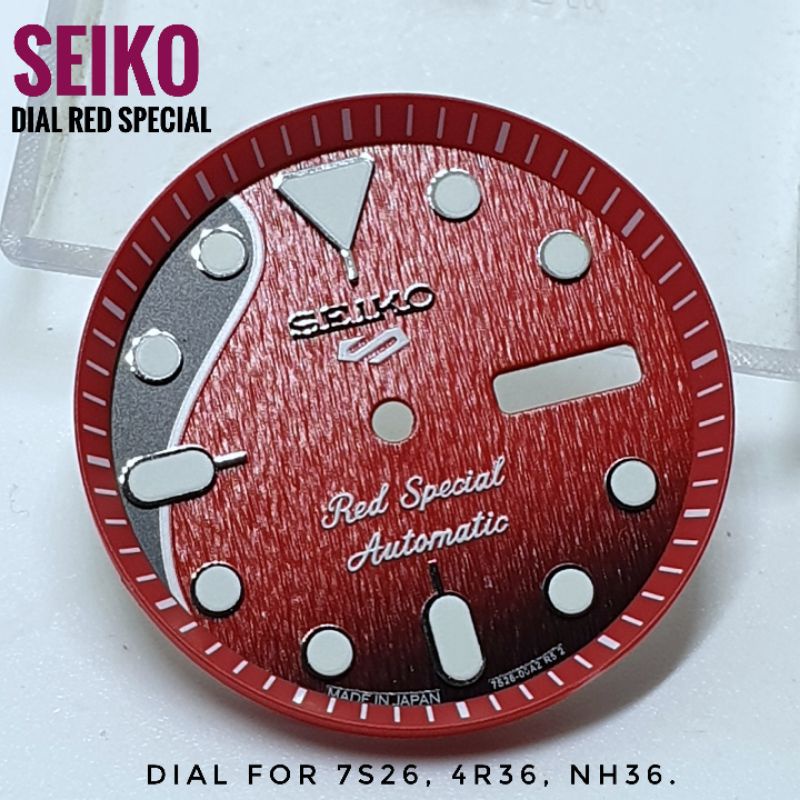 Dial Seiko5 Red Special Dial Mod For 7s26, 4r36, Nh36