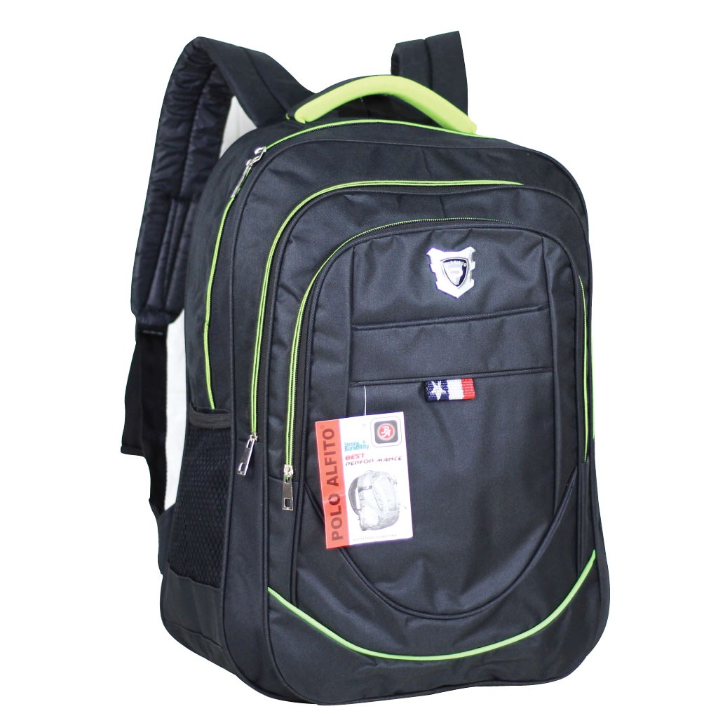 Jual Backpack Polo Alfito Ransel Sekolah SMP SMA Tas Gendong Pria Cowok Multifungsi Bagus keren Awet