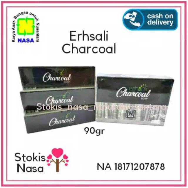 SABUN FLEK AMAN BPOM / ERHSALI CHARCOAL SOAP ORI NASA