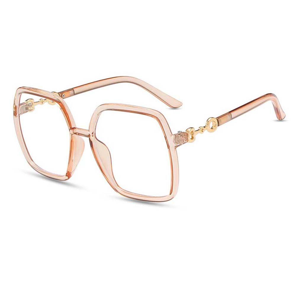 Mxbeauty Kacamata Anti Radiasi Optik Hitam Komputer Eyewear Metal Frame Lensa Bening Square Wanita Eyeglasses