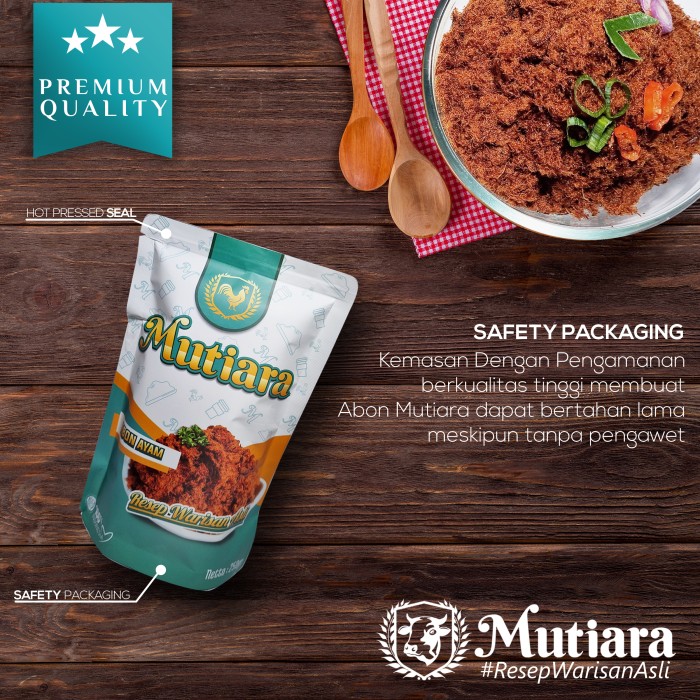 

Abon Ayam Premium Mutiara Resep Warisan Asli - 100gr