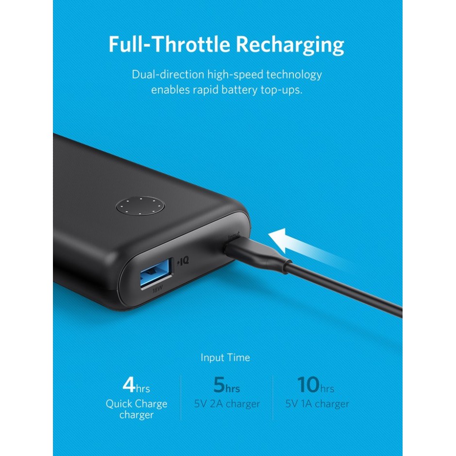 ANKER A1230 PowerCore II Ultra-Compact 10000mAh PowerIQ 2.0 Power Bank