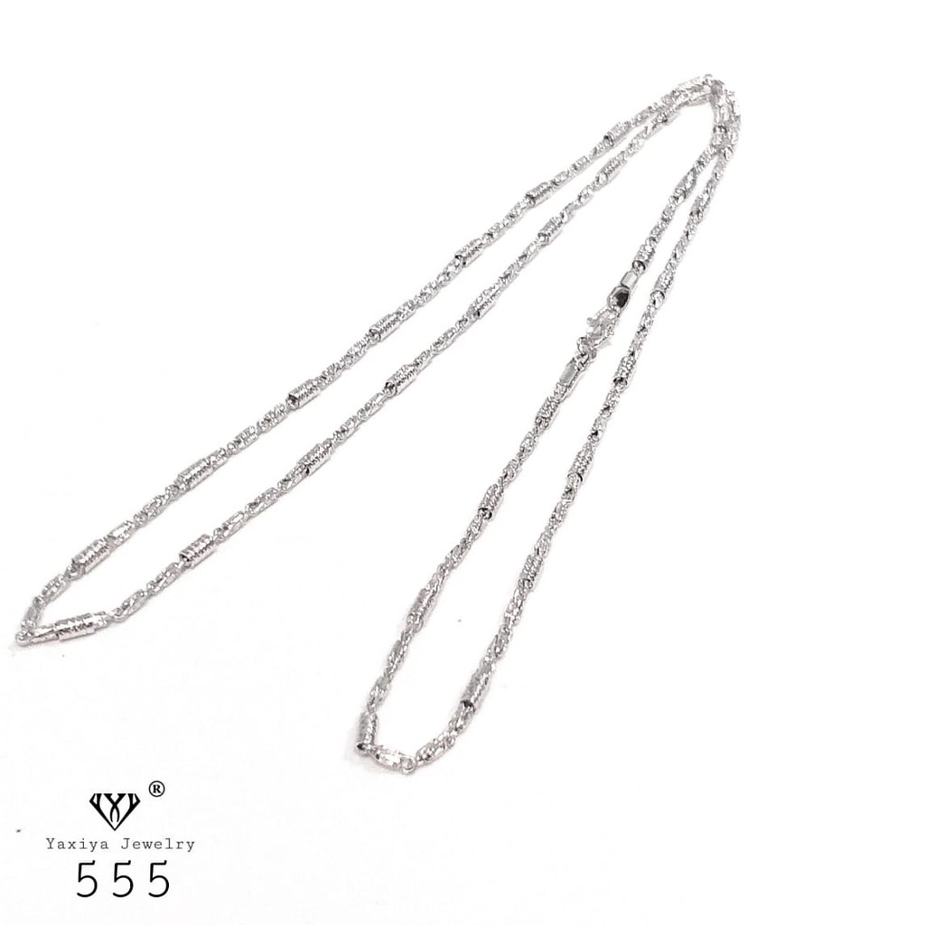 

Kalung rantai emas putih perhiasan imitasi 18k Yaxiya Jewelry 555