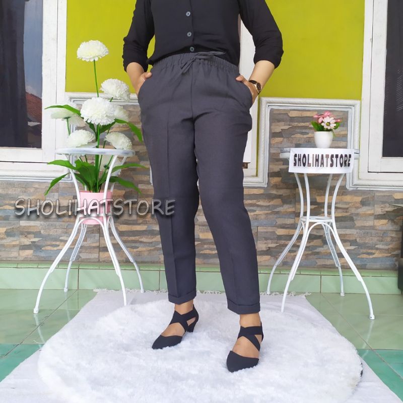 BAGGY PANTS POLOS / CELANA BAGGY PANTS WANITA POLOS BAHAN SEMI WOLL PREMIUM / CELANA KERJA WANITA / CELANA KANTOR WANITA / CELANA BAGGY WANITA / BAGGY PANTS POLOS SIZE L XL XXL JUMBO / CELANA LINEN / CELANA BAHAN WANITA JUMBO / LINEN PANTS HIGT WIST