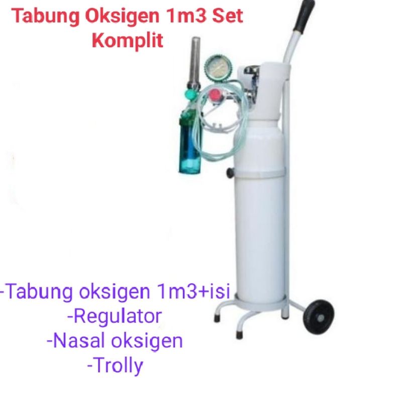 Tabung oksigen 1m3 komplit / tabung oksigen lengkap / tabung O2 1m3 - Tabung 1m3