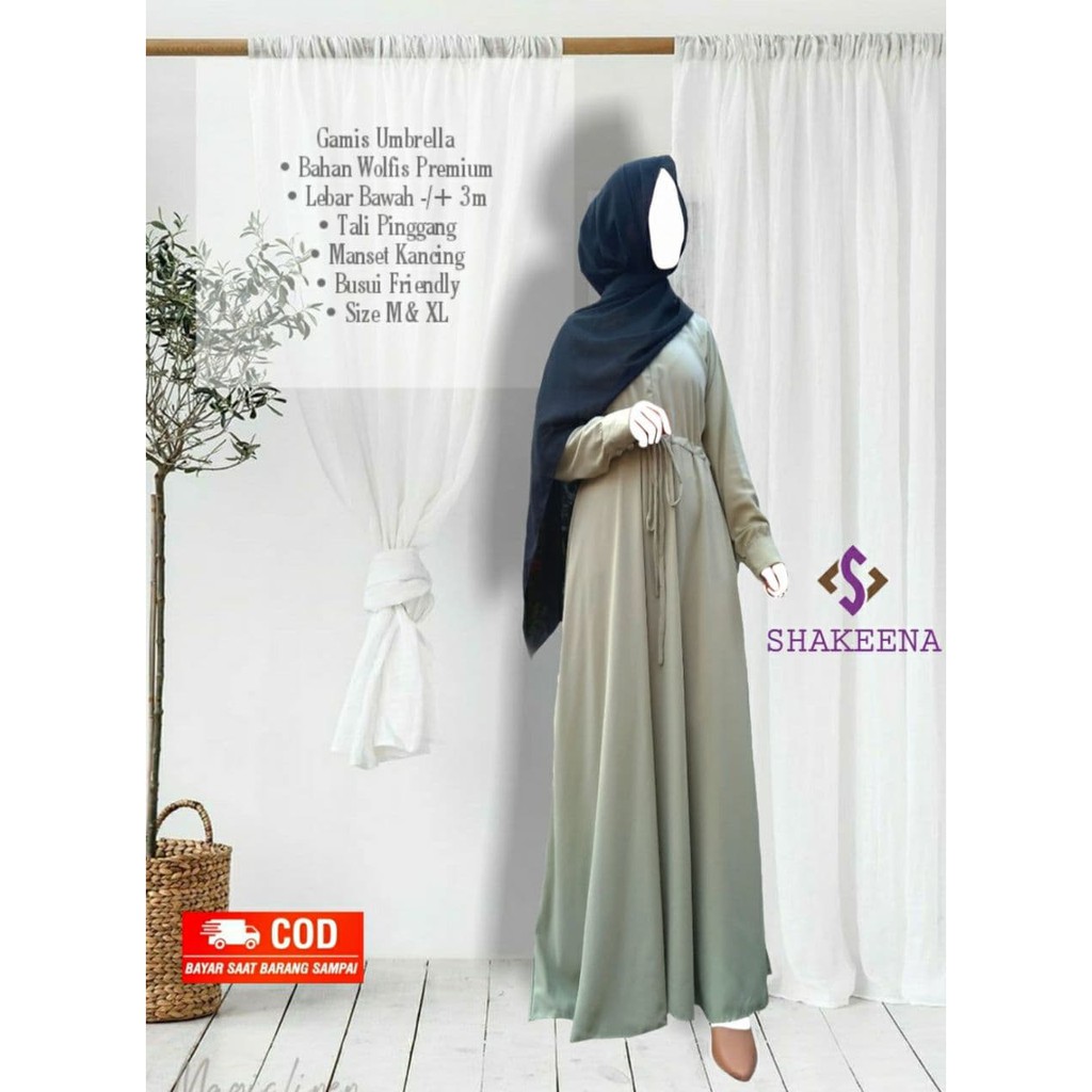 gamis wolfis / gamis wolvis umbrella / gamis syari B12