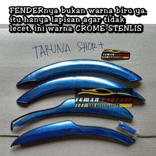 FENDER TRIM LIST LIS ATAS BAN MOBIL DAIHATSU TARUNA SHORT PENDEK STENLIS STENLISS CROME