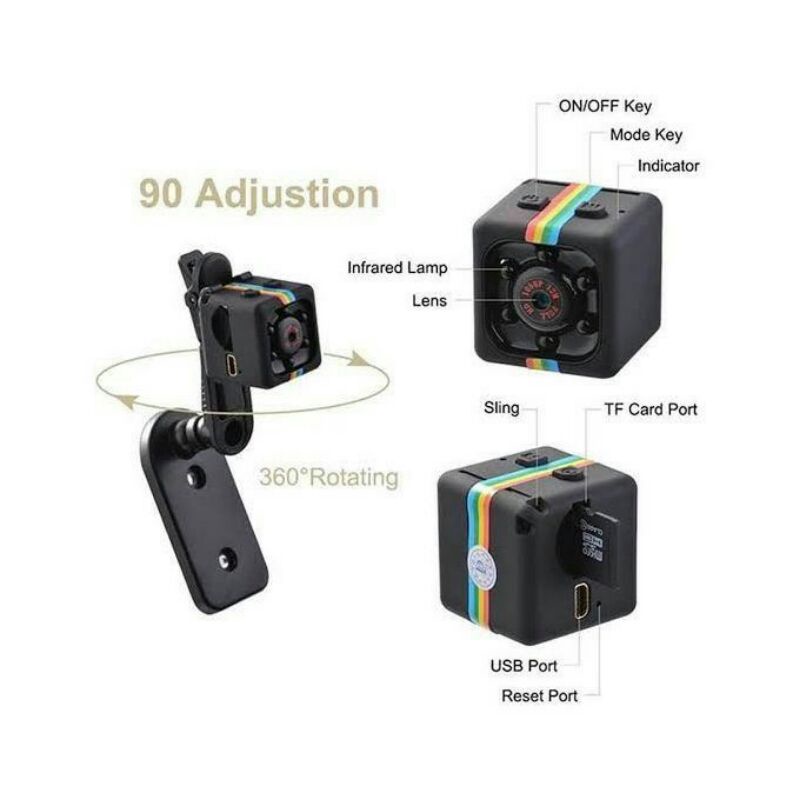 SPY CAMERA MINI SQ11 FULL HD 1080P | NIGHT VISION AMAN UNTUK MENGINTAI DI MALAM™