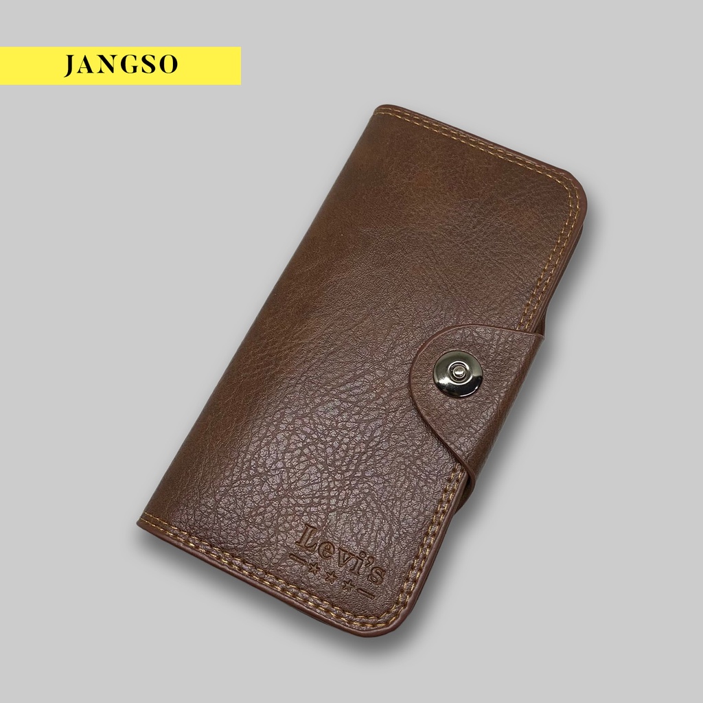 Dompet Kulit Pria Jangso - Lipat Dompet Kulit Men Fashion Leather Wallet