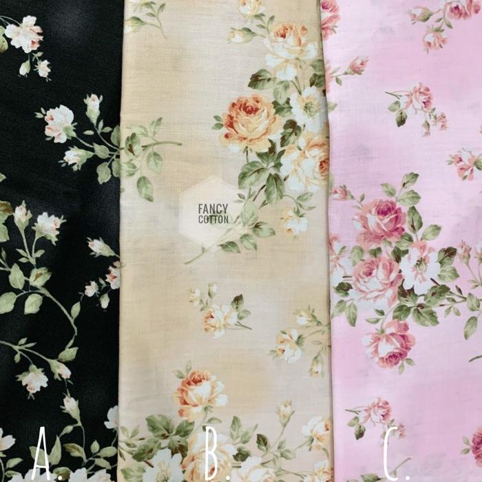 kain katun jepang motif bunga besar D0910 japan design ✳