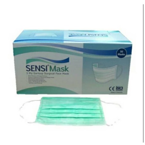 Masker Sensi 3ply Earloop isi 50pcs ORIGINAL