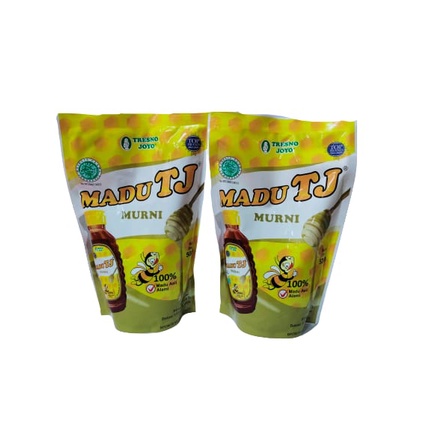 

Madu TJ Murni POUCH Kemasan Baru Isi 500 GRAM | Madu Tresno Joyo Murni 100% ORIGINAL / madu natural bee 500gr