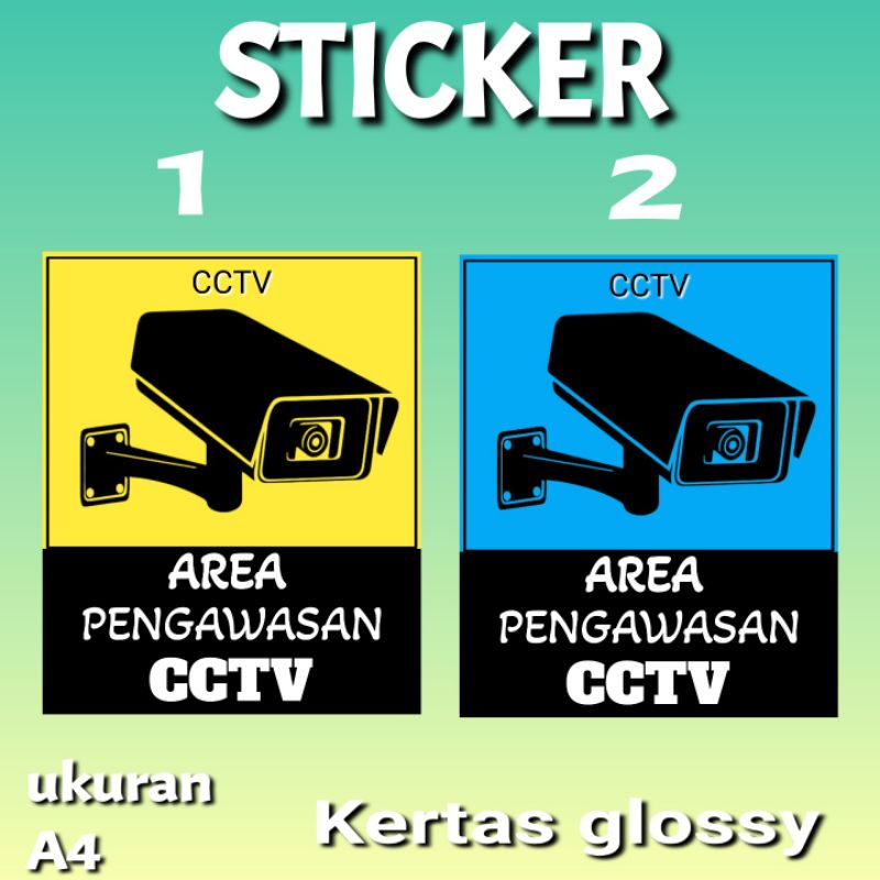 

STICKER TULISAN AREA CCTV H3