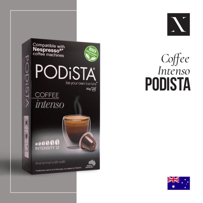 

Podista - Espresso Coffee Pods - Nespresso Compatible