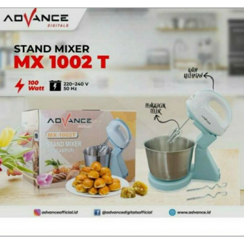 Stand Mixer ADVANCE MX 1002 T Stainless Bowl - 3 Liter - 5 Speed