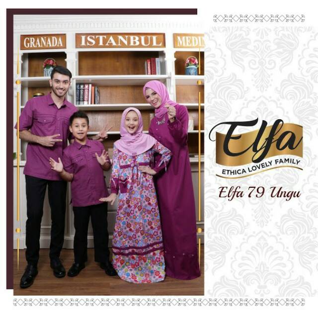 Ethica Elfa 79 - Baju Muslim Family Sarimbit Keluarga Original Termurah - Gamis Dress Muslim