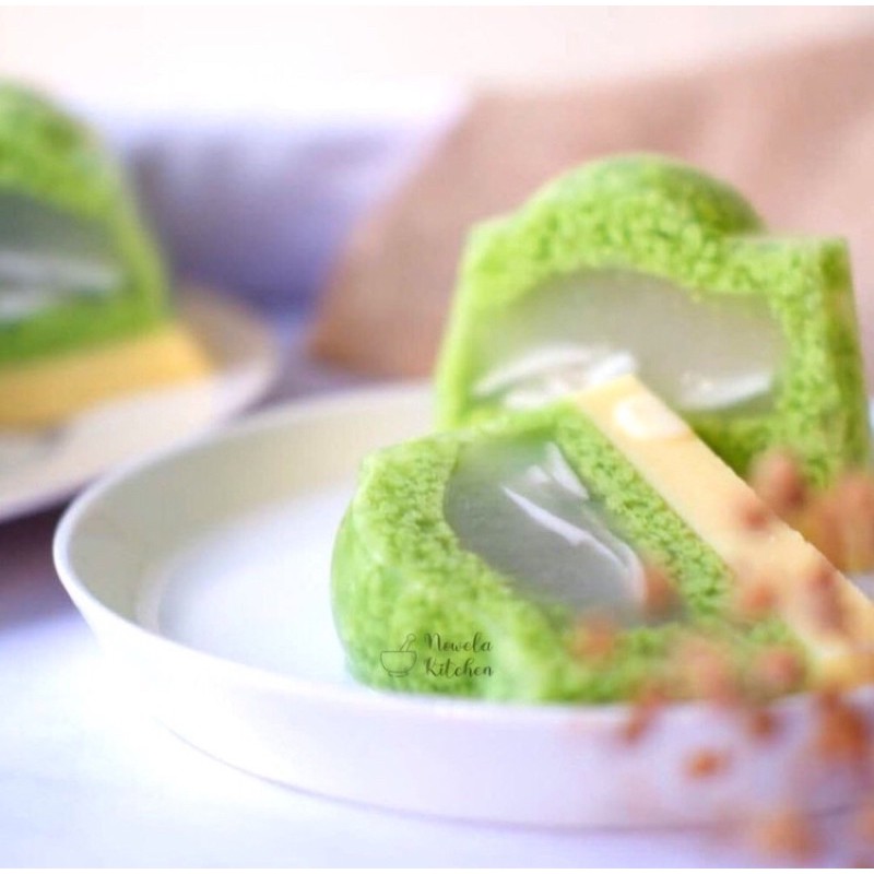 Pandan Lumut Butter Pudding/ Puding Lumut Pandan