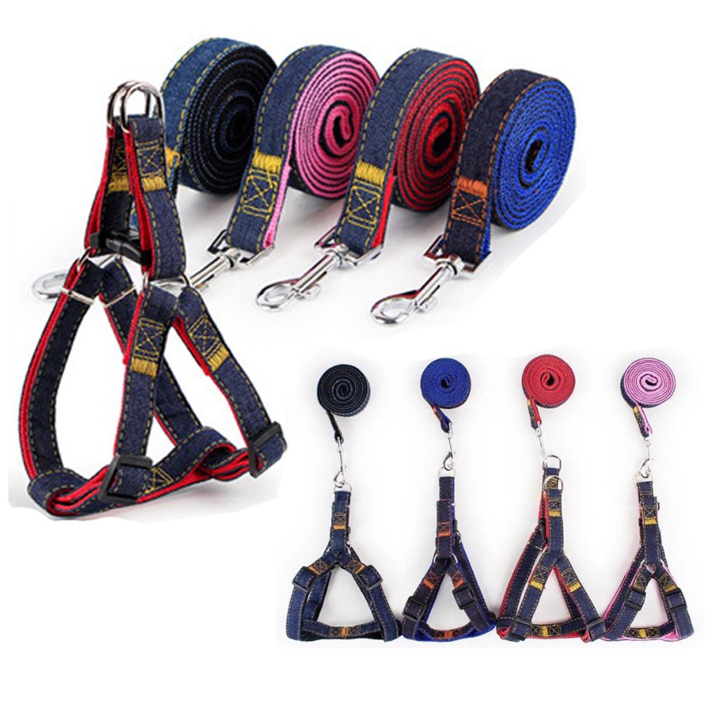 Dog Harness - Tali Tuntun Harnes. Rantai Anjing Kucing Pet Belts Doky Shop