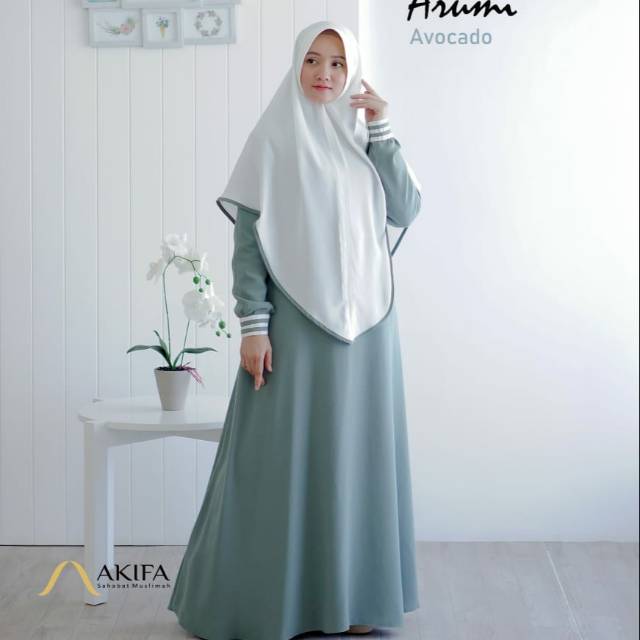 GAMIS SYARI GAMIS POLOS GAMIS SET HIJAB GAMIS AKIFA