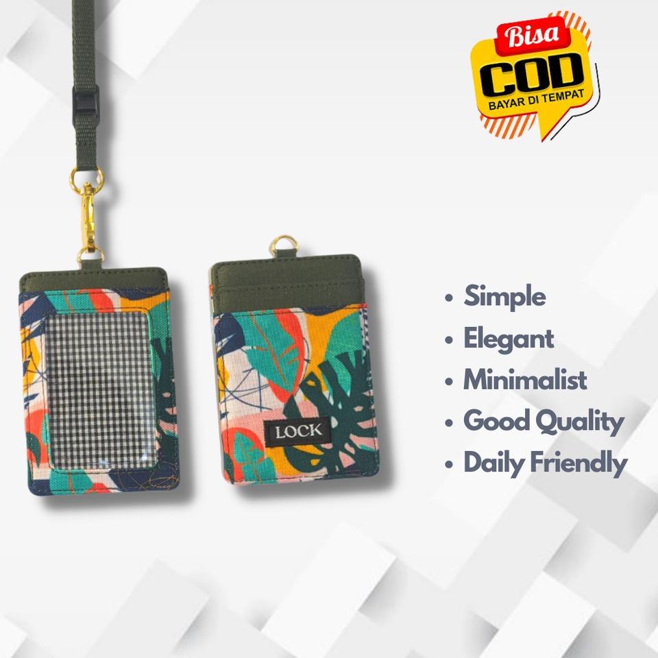 

Special Price.. Gantungan ID Card Kantor Kasual Anti Air Kalung Name Tag Holder Lanyard Pria Wanita LS390