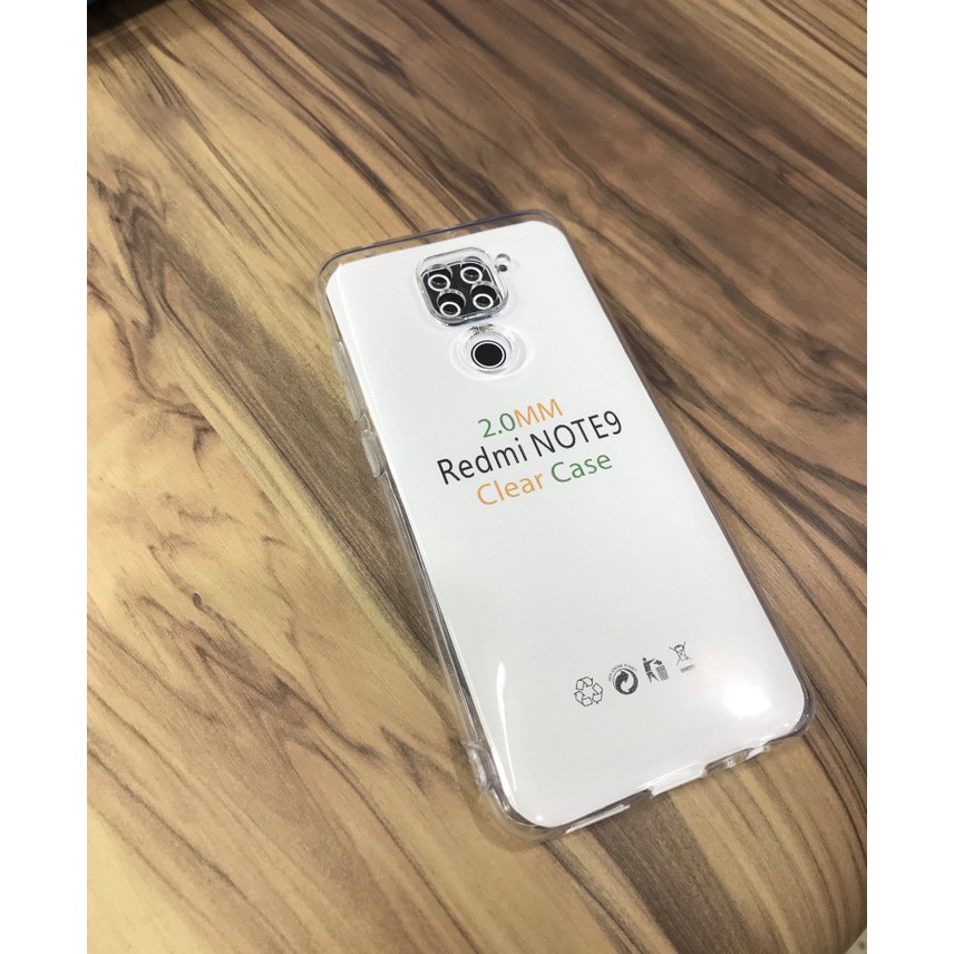 TPU CLEAR CASE BENING TEBAL ANTI PECAH XIAOMI REDMI NOTE 9 - CLEAR