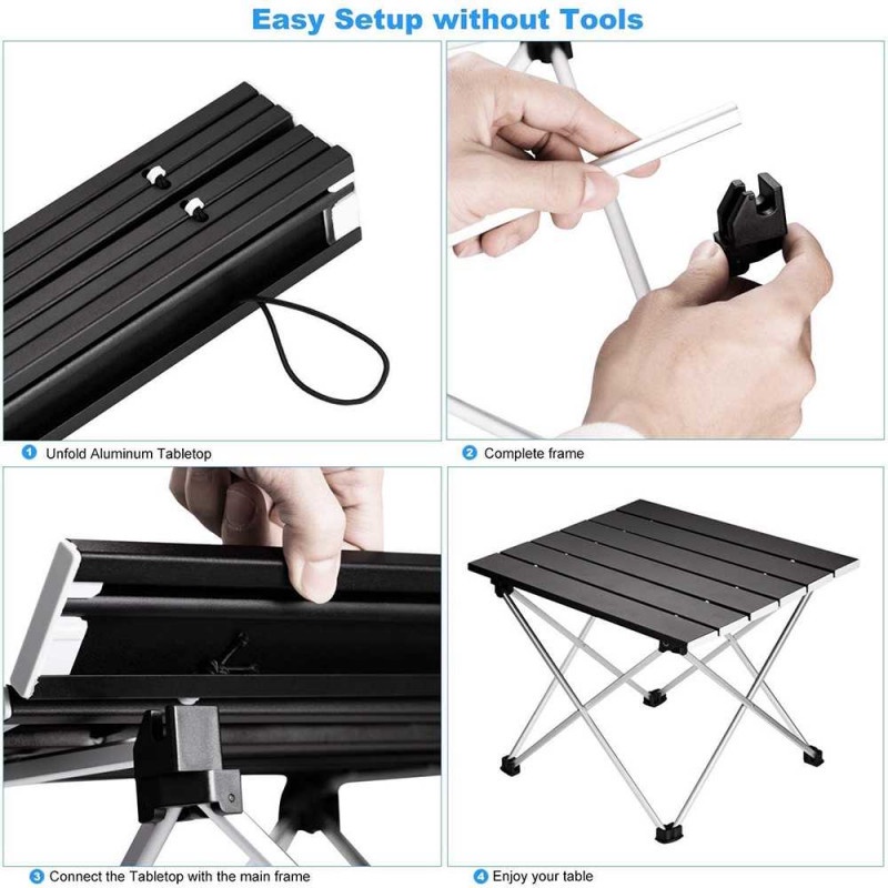 Meja Lipat Portable Foldable Serbaguna Taman Outdoor Piknik Aluminium