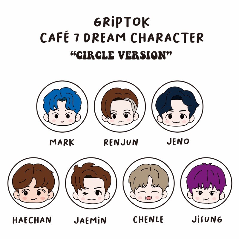 CAFE 7 DREAM CHARACTER GRIPTOK / GRIPTOK NCT / POPSOCKET NCT