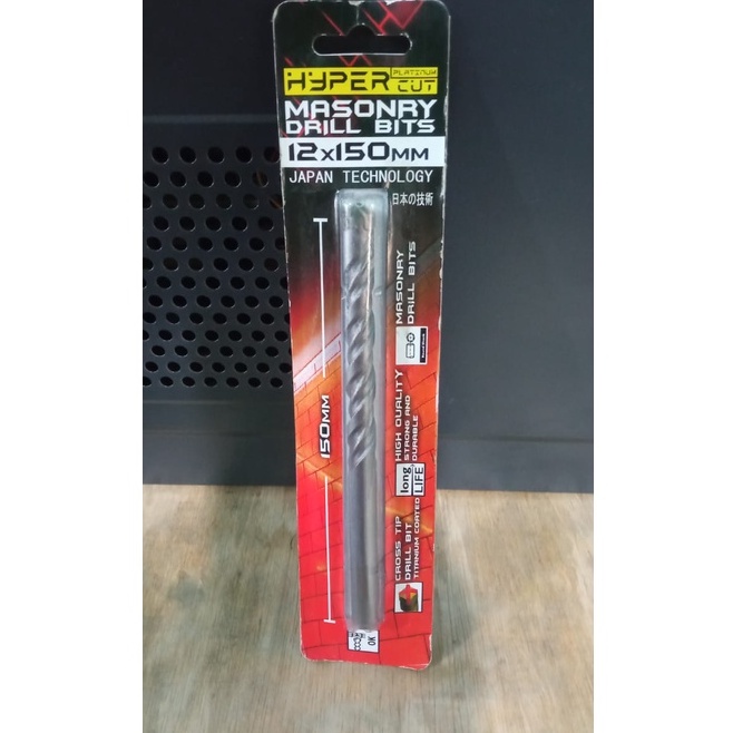 MATA BOR BETON 12mm CROSS IND DINDING TEMBOK MANSORY DRILL CROSS TIP 12X150 mm HYPER