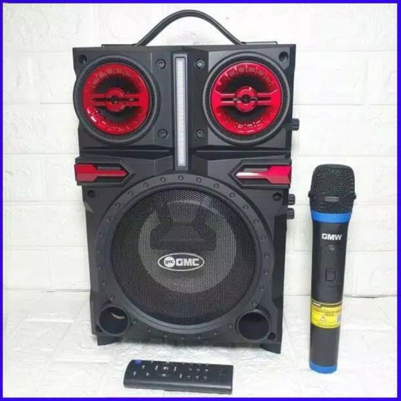 Speaker Portable Gmc 897Q/Gmc 897P Bonus Mic Wireless Karaoke/Salon Aktif Bluetooth Radio Fm Speaker Wireless