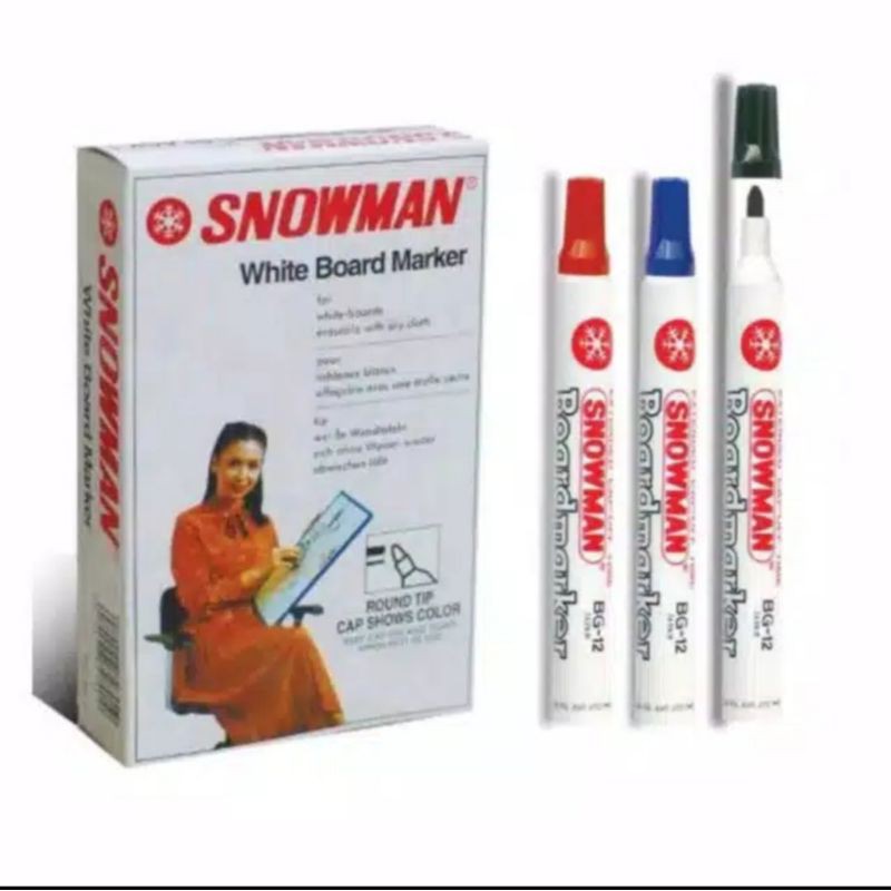 

Spidol Whiteboard Snowman Boardmarker BG-12