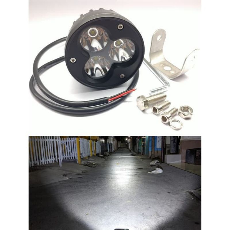 lampu tembak sorot led cree CWL/OWL 3 mata laser gun 30 watt IP67 bulat 12-24VOLT