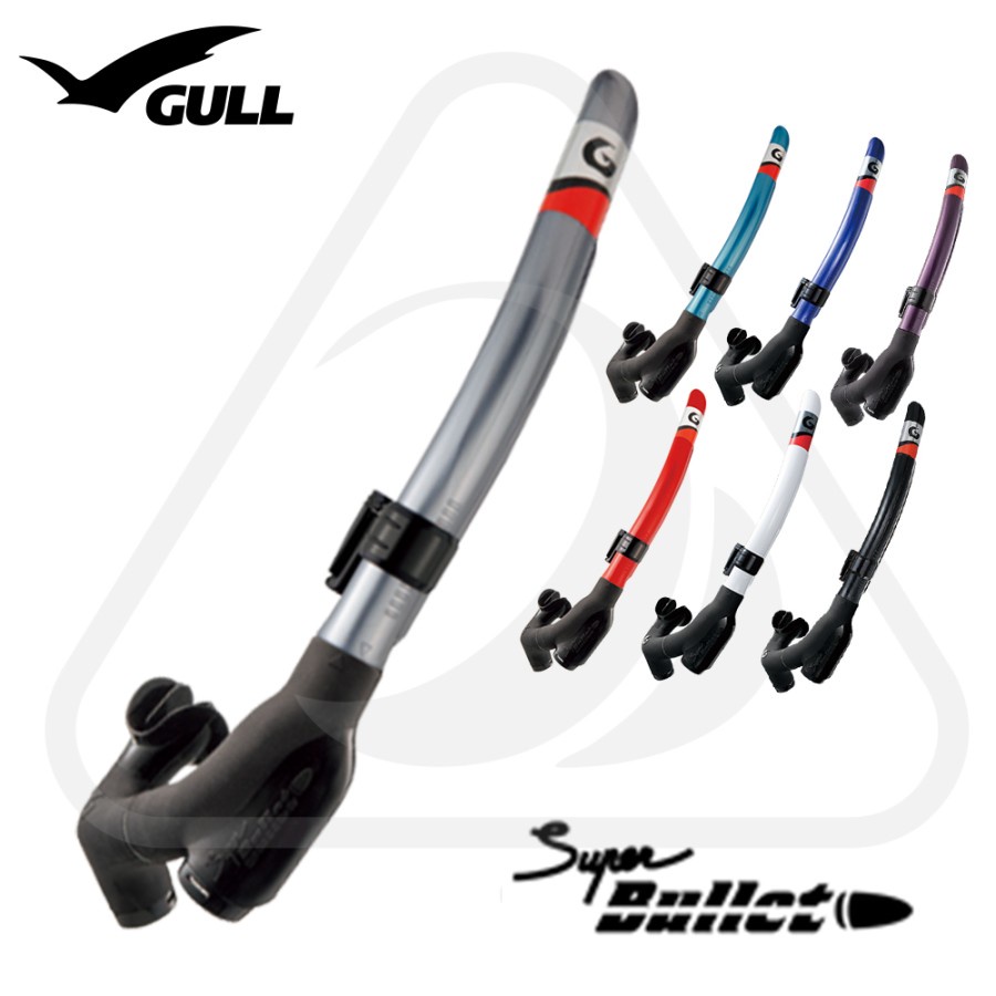 GS-3180 Snorkel Gull Super Bullet Diving Pipa Selam Twin Purge Valve