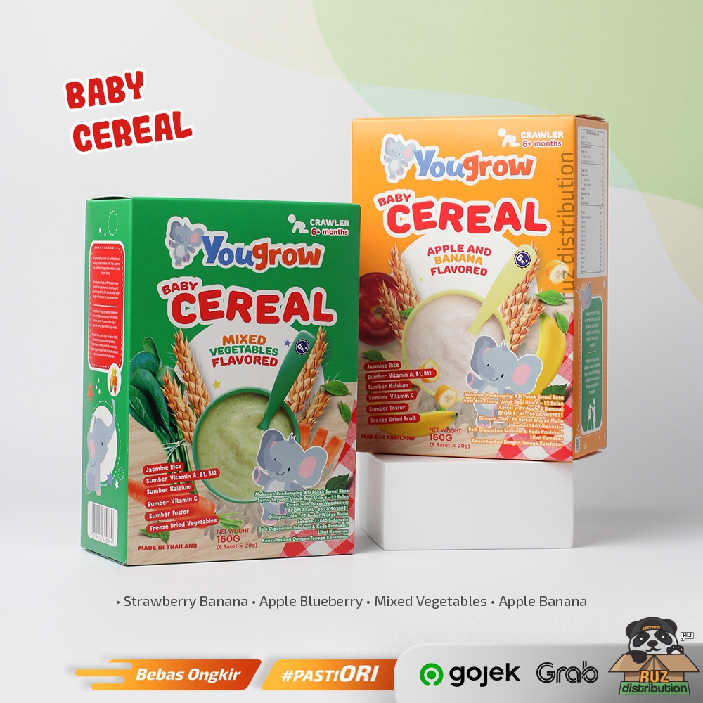 Yougrow Baby Cereal 160gr 6M+ Sereal Bayi Bubur Bayi You Grow