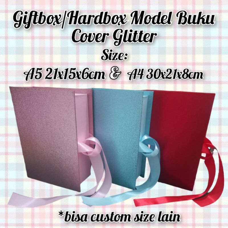 

KOTAK KADO HARDBOX MODEL BUKU COVER GLITTER EXCLUSIVE