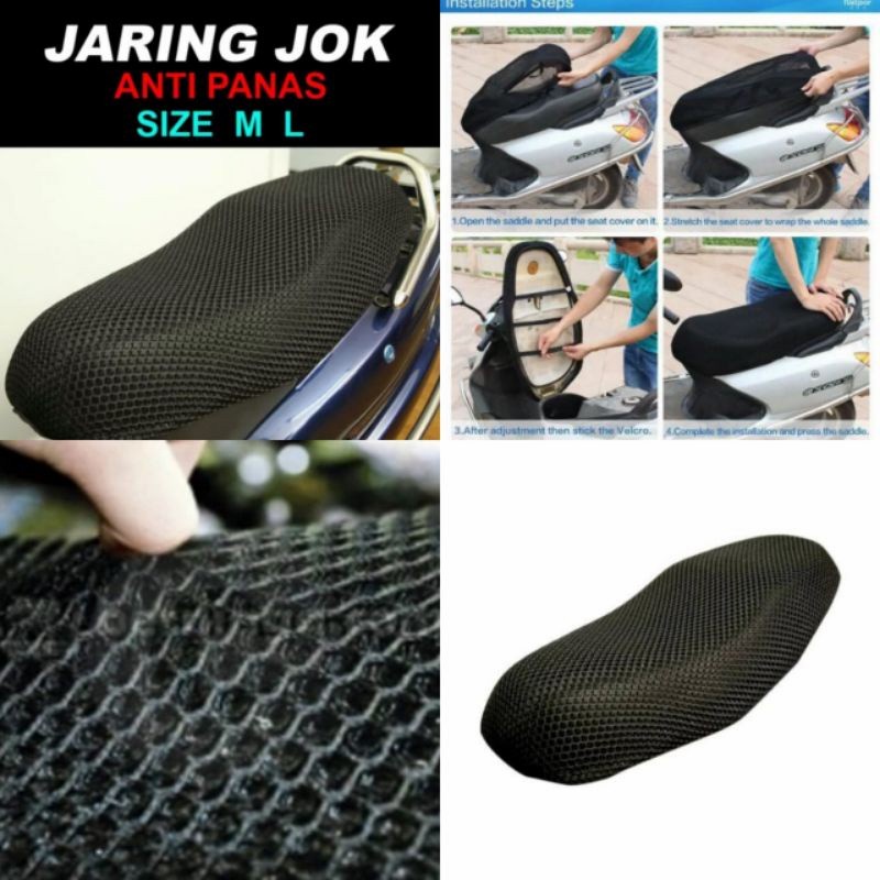 Promo sarung jaring jok motor cover tebal