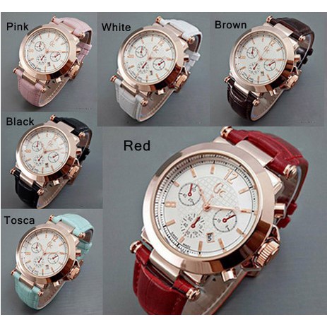 SUPER CANTIK JamTangan-GC CHRONO POLOS Leather Wanita