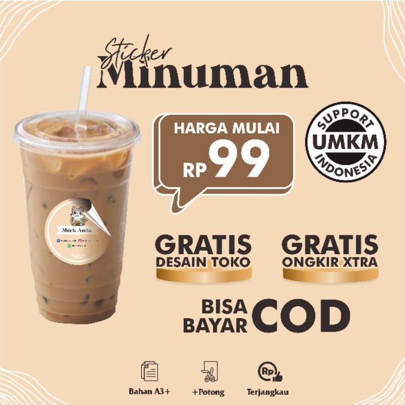 

STIKER MINUMAN DINGIN MURAH BERKUALITAS 5x5CM
