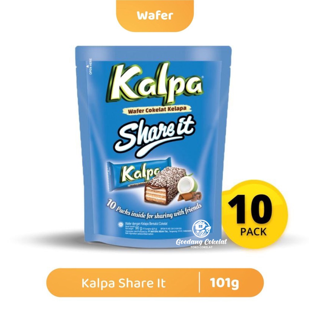 

Kalpa Share It Wafer Coklat Kelapa 1 Pouch Isi 10 Pcs 90g