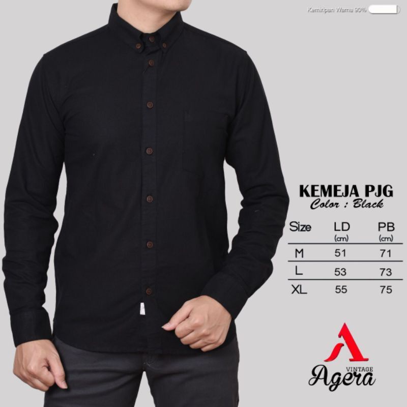 BAJU KEMEJA KERAH KERJA FORMAL PRIA LENGAN PANJANG ORIGINAL TERBARU AGERA