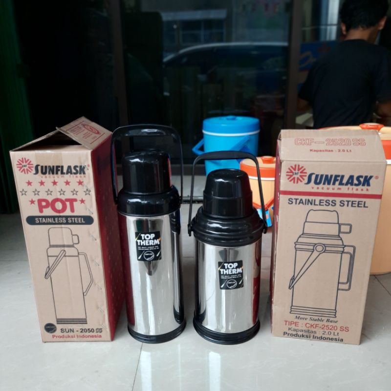 SALE!! THERMOS AIR PANAS TERMOS AIR STAINLESS 2050-2820 SUNFLASK VACUM FLASK