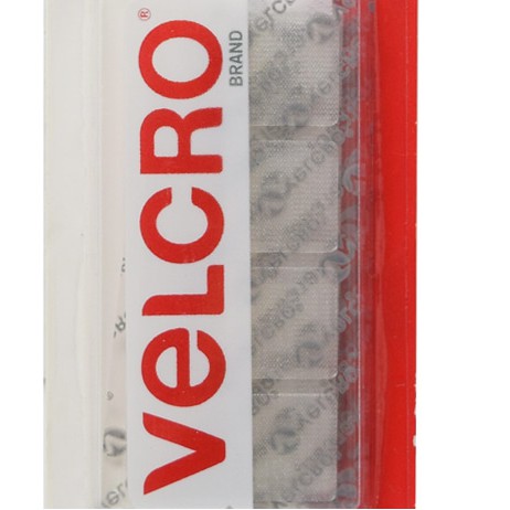 Velcro Perekat Plester Transparan Isi 12pcs Velkro Square Sticky 7/8in 2.2cm