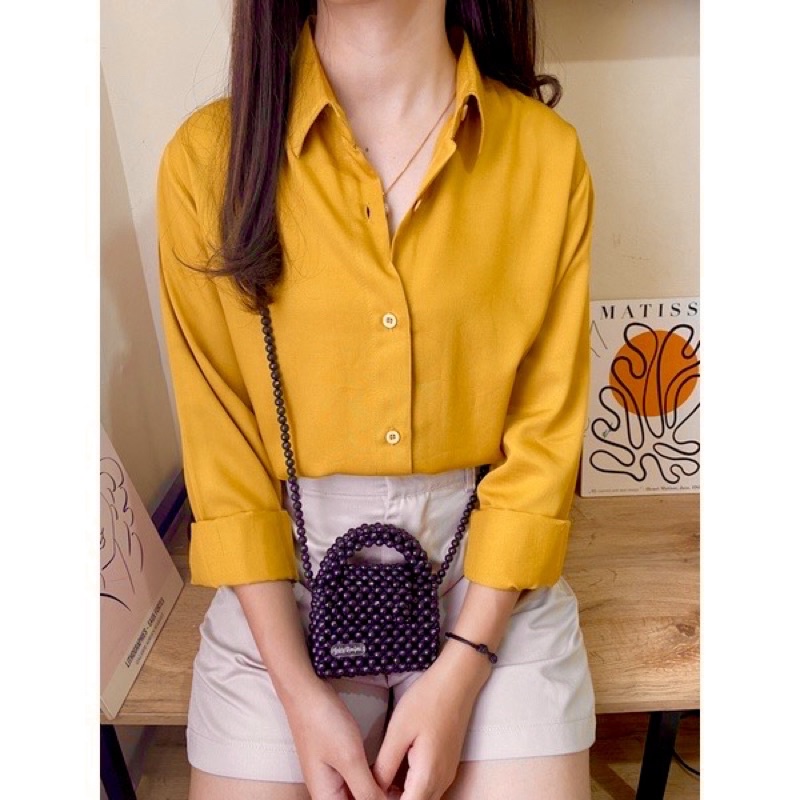KEMEJA RAYON POLOS // BAJU KERJA // KEMEJA WANITA POLOS // KEMEJA PUTIH RAYON