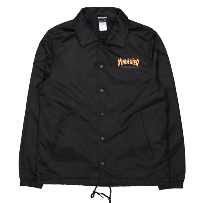 Thrasherr JLP Flame Satin Coach Jacket