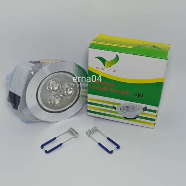 Lampu Downlight LED 3 Mata 3 Watt Kuning