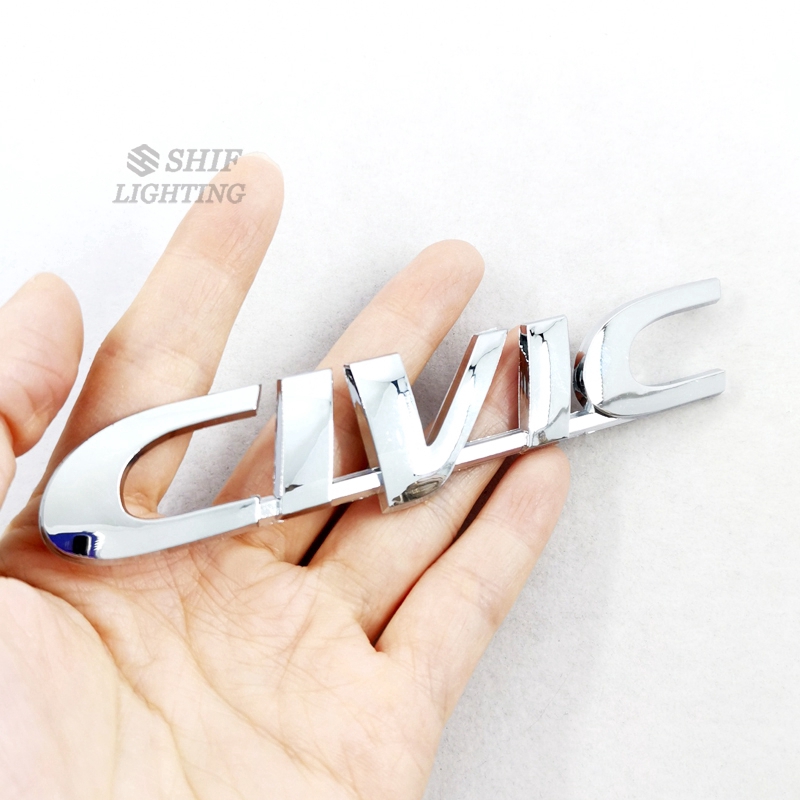 Stiker Emblem / Badge Bahan ABS Chrome Civic untuk Mobil Honda